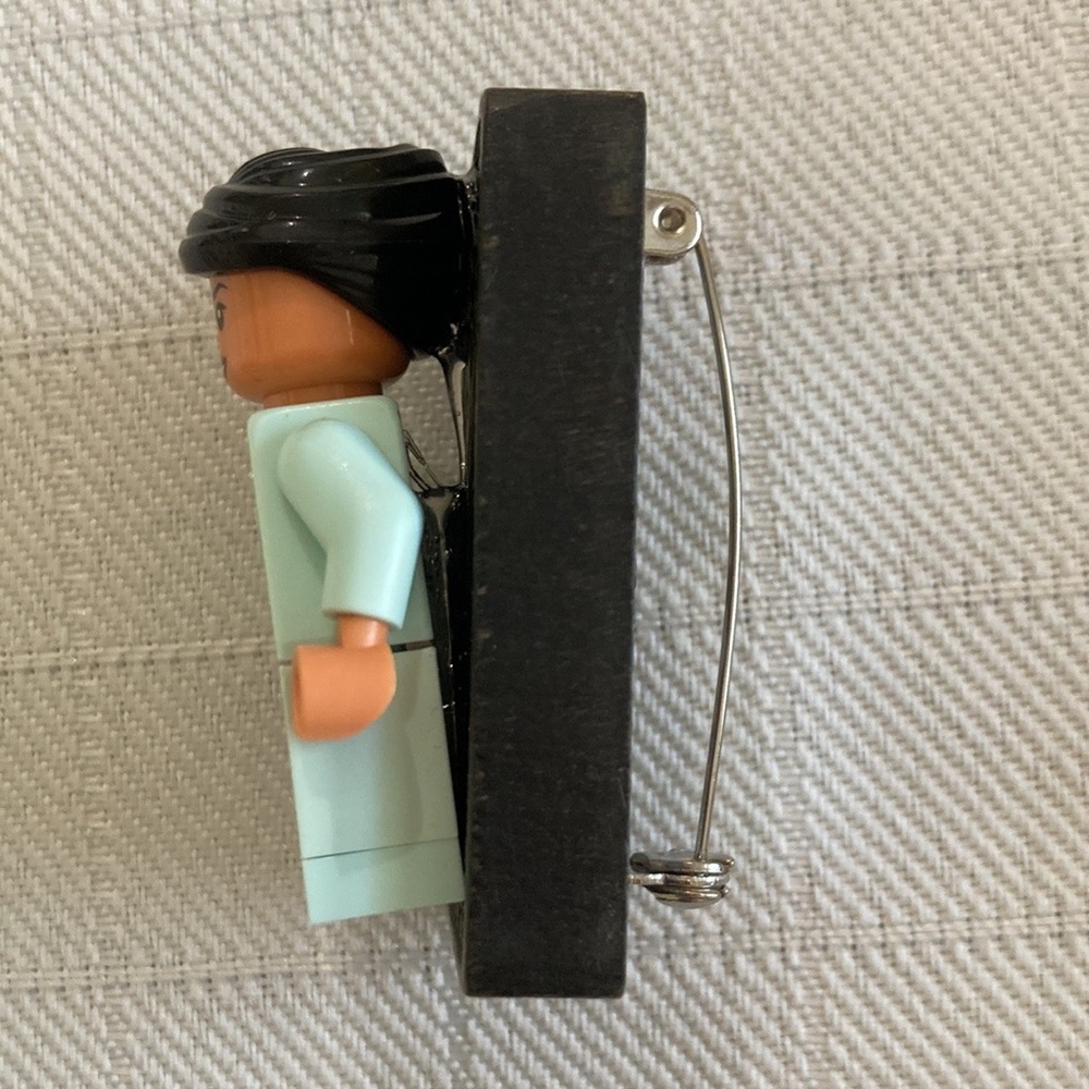Cho Chang minifig domino brooch pin NEW handmade by me quirky Harry Potter - Picture 5 of 7